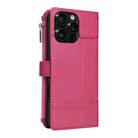 For iPhone 11 Pro Crossbody Strap RFID Blocking Zipper Wallet Leather Phone Case(Red) - 3