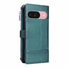 For Google Pixel 9 / 9 Pro Crossbody Strap RFID Blocking Zipper Wallet Leather Phone Case(Green) - 3