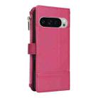 For Google Pixel 10 Pro XL Crossbody Strap RFID Blocking Zipper Wallet Leather Phone Case(Red) - 3