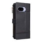 For Google Pixel 9a Crossbody Strap RFID Blocking Zipper Wallet Leather Phone Case(Black) - 3
