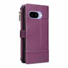 For Google Pixel 9a Crossbody Strap RFID Blocking Zipper Wallet Leather Phone Case(Purple) - 3