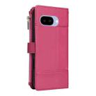 For Google Pixel 9a Crossbody Strap RFID Blocking Zipper Wallet Leather Phone Case(Red) - 3
