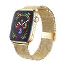 For Apple Watch 42 / 44 / 45 / 46 / 49mm xDfind Milanese Buckle Metal Watch Band(Gold) - 1