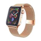 For Apple Watch 42 / 44 / 45 / 46 / 49mm xDfind Milanese Buckle Metal Watch Band(Rose Gold) - 1