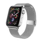 For Apple Watch 42 / 44 / 45 / 46 / 49mm xDfind Milanese Buckle Metal Watch Band(Silver) - 1