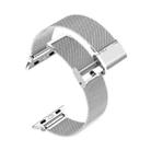For Apple Watch 42 / 44 / 45 / 46 / 49mm xDfind Milanese Buckle Metal Watch Band(Silver) - 2