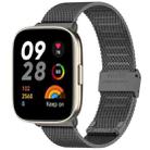 For Redmi Watch 3 xDfind Buckle Metal Steel Mesh Watch Band(Black) - 1