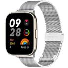 For Redmi Watch 3 xDfind Buckle Metal Steel Mesh Watch Band(Silver) - 1