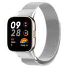 For Redmi Watch 3 xDfind Milanese Magnetic Metal Steel Mesh Watch Band(Silver) - 1