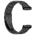 For Redmi Watch 3 xDfind Three-Bead Stainless Steel Metal Watch Band(Black) - 3