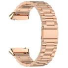 For Redmi Watch 3 xDfind Three-Bead Stainless Steel Metal Watch Band(Rose Gold) - 2