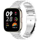 For Redmi Watch 3 xDfind Three-Bead Stainless Steel Metal Watch Band(Silver) - 1