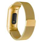 For Fitbit Charge 3 / 4 xDfind Milanese Magnetic Stainless Steel Watch Band(Gold) - 2