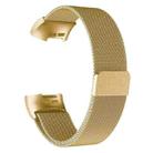 For Fitbit Charge 3 / 4 xDfind Milanese Magnetic Stainless Steel Watch Band(Gold) - 3