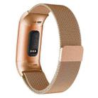 For Fitbit Charge 3 / 4 xDfind Milanese Magnetic Stainless Steel Watch Band(Rose Gold) - 2