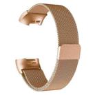 For Fitbit Charge 3 / 4 xDfind Milanese Magnetic Stainless Steel Watch Band(Rose Gold) - 3