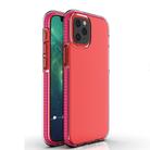 For iPhone 12 mini TPU Double-color Shockproof Protective Case(Rose Red) - 1