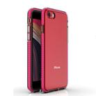 For iPhone SE 2022 / SE 2020 TPU Double-color Shockproof Protective Case(Rose Red) - 1