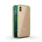 For iPhone XS Max TPU Double-color Shockproof Protective Case(Fresh Green) - 1