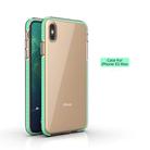 For iPhone XS Max TPU Double-color Shockproof Protective Case(Mint Green) - 2