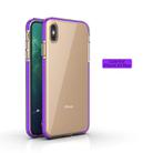 For iPhone XS Max TPU Double-color Shockproof Protective Case(Purple) - 2