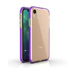 For iPhone XR TPU Double-color Shockproof Protective Case(Purple) - 1