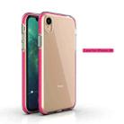 For iPhone XR TPU Double-color Shockproof Protective Case(Rose Red) - 2