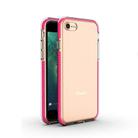 For iPhone 8 & 7 TPU Double-color Shockproof Protective Case(Rose Red) - 1