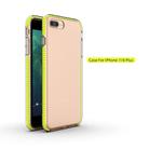 For iPhone 8 Plus & 7 Plus TPU Double-color Shockproof Protective Case(Yellow) - 1