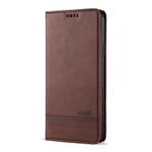 For iPhone 12 Pro Max AZNS Magnetic Calf Texture Horizontal Flip Leather Case with Card Slots & Holder & Wallet(Dark Brown) - 2