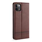 For iPhone 12 Pro Max AZNS Magnetic Calf Texture Horizontal Flip Leather Case with Card Slots & Holder & Wallet(Dark Brown) - 3