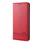 For iPhone 12 Pro Max AZNS Magnetic Calf Texture Horizontal Flip Leather Case with Card Slots & Holder & Wallet(Red) - 2