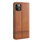 For iPhone 12 / 12 Pro AZNS Magnetic Calf Texture Horizontal Flip Leather Case with Card Slots & Holder & Wallet(Light Brown) - 3