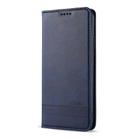 For iPhone 12 / 12 Pro AZNS Magnetic Calf Texture Horizontal Flip Leather Case with Card Slots & Holder & Wallet(Dark Blue) - 2