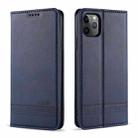 For iPhone 11 Pro AZNS Magnetic Calf Texture Horizontal Flip Leather Case with Card Slots & Holder & Wallet(Dark Blue) - 1