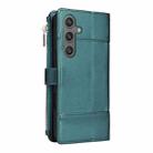 For Samsung Galaxy S24 / S25 5G Crossbody Strap RFID Blocking Zipper Wallet Leather Phone Case(Green) - 3