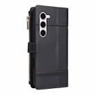For Samsung Galaxy S23 5G Crossbody Strap RFID Blocking Zipper Wallet Leather Phone Case(Black) - 3