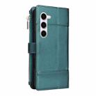 For Samsung Galaxy S23 5G Crossbody Strap RFID Blocking Zipper Wallet Leather Phone Case(Green) - 3
