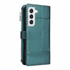 For Samsung Galaxy S22 5G Crossbody Strap RFID Blocking Zipper Wallet Leather Phone Case(Green) - 3