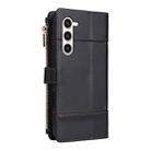 For Samsung Galaxy S23+ 5G Crossbody Strap RFID Blocking Zipper Wallet Leather Phone Case(Black) - 3