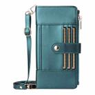 For Samsung Galaxy S24 FE 5G Crossbody Strap RFID Blocking Zipper Wallet Leather Phone Case(Green) - 2