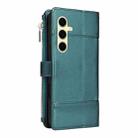 For Samsung Galaxy S24 FE 5G Crossbody Strap RFID Blocking Zipper Wallet Leather Phone Case(Green) - 3