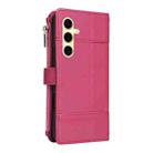 For Samsung Galaxy S24 FE 5G Crossbody Strap RFID Blocking Zipper Wallet Leather Phone Case(Red) - 3