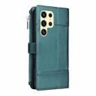 For Samsung Galaxy S24 Ultra 5G Crossbody Strap RFID Blocking Zipper Wallet Leather Phone Case(Green) - 3