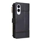 For Samsung Galaxy S25 Edge 5G Crossbody Strap RFID Blocking Zipper Wallet Leather Phone Case(Black) - 3