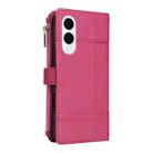 For Samsung Galaxy S25 Edge 5G Crossbody Strap RFID Blocking Zipper Wallet Leather Phone Case(Red) - 3