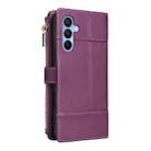For Samsung Galaxy A15 5G Crossbody Strap RFID Blocking Zipper Wallet Leather Phone Case(Purple) - 3