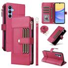 For Samsung Galaxy A16 / 26 Crossbody Strap RFID Blocking Zipper Wallet Leather Phone Case(Red) - 1