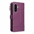 For Samsung Galaxy A36 5G Crossbody Strap RFID Blocking Zipper Wallet Leather Phone Case(Purple) - 3