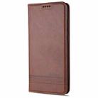 For Samsung Galaxy A11 AZNS Magnetic Calf Texture Horizontal Flip Leather Case with Card Slots & Holder & Wallet(Dark Brown) - 2